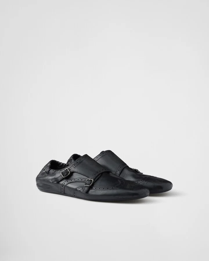 Shuffle double monk strap shoes
