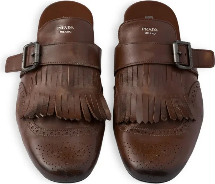 Shuffle fringe-detail mules - Image 4
