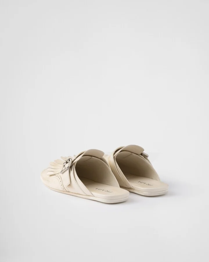 Shuffle fringed leather mules - Image 5