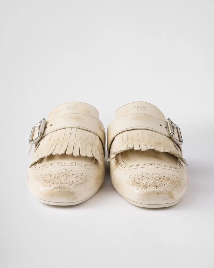 Shuffle fringed leather mules - Image 6