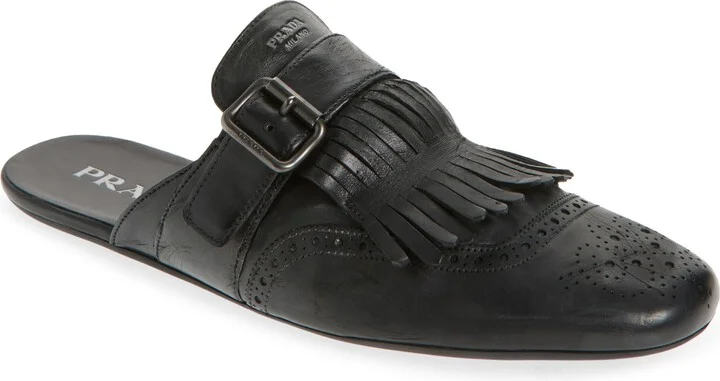 Shuffle Kiltie Loafer Mule