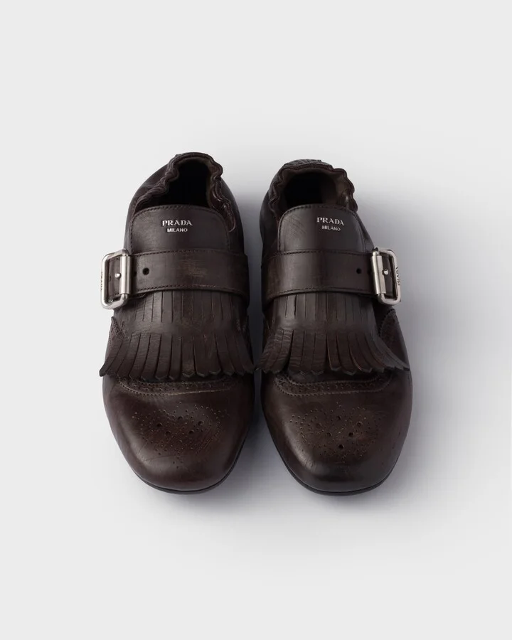 Shuffle leather shoes with buckle - Image 4