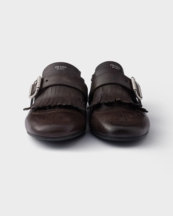Shuffle leather shoes with buckle - Image 6