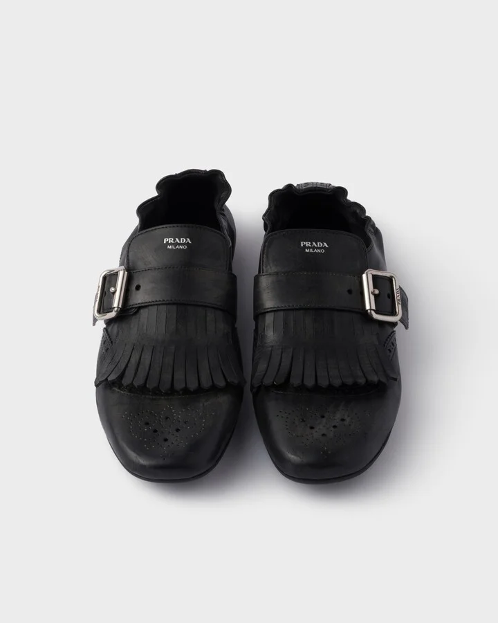Shuffle leather shoes with buckle - Image 4