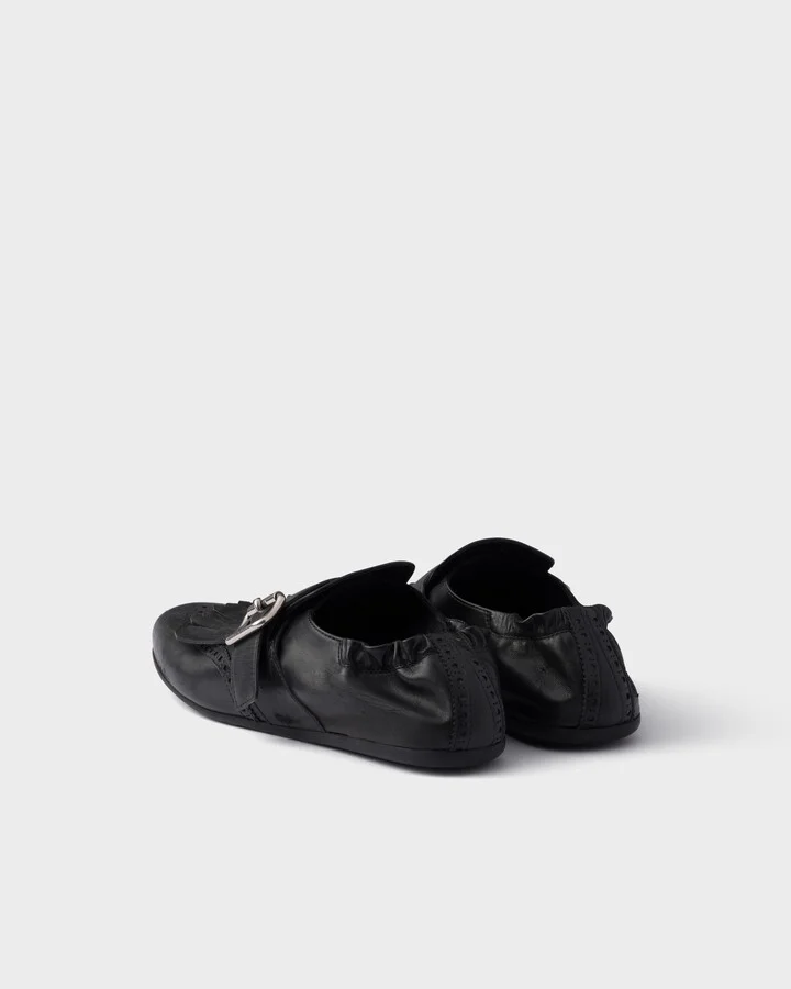 Shuffle leather shoes with buckle - Image 5