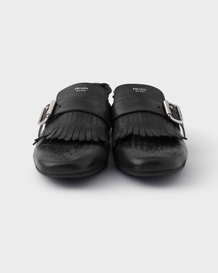 Shuffle leather shoes with buckle - Image 6