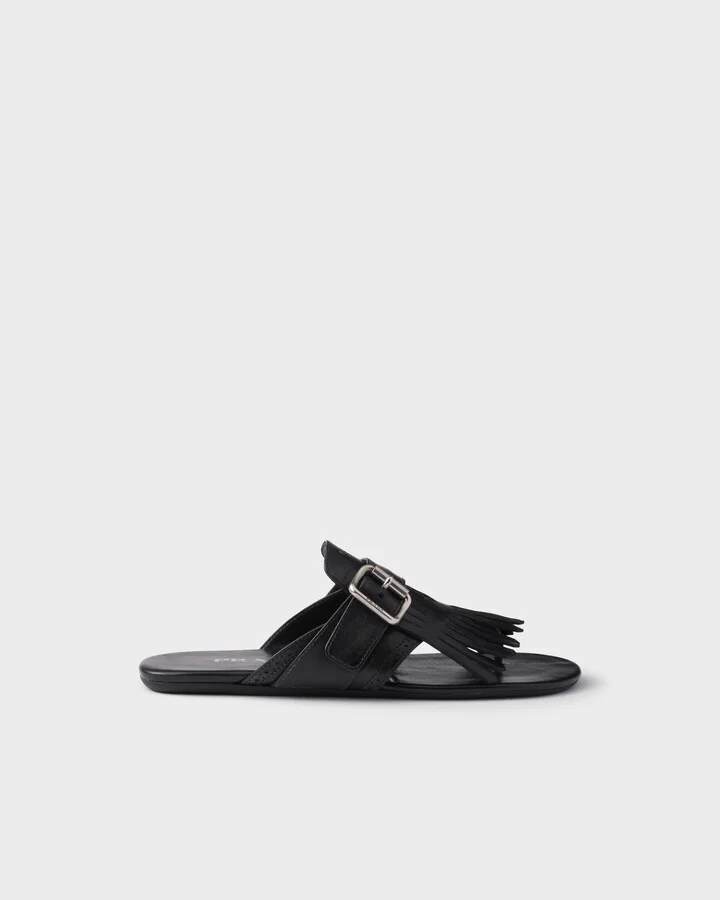 Shuffle leather thong sandals - Image 2