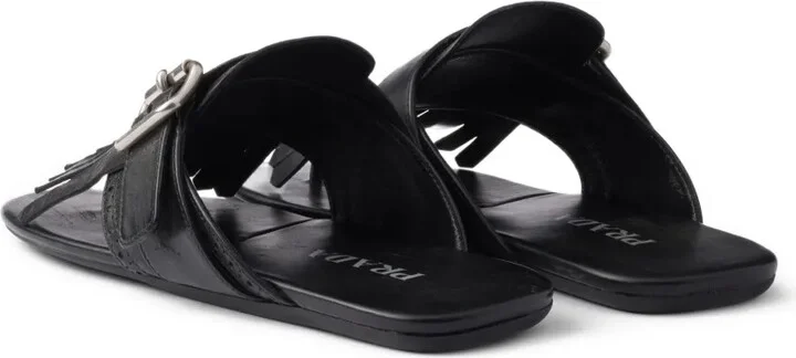 Shuffle leather thong sandals - Image 3