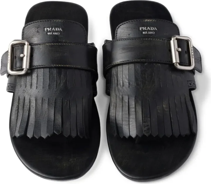 Shuffle leather thong sandals - Image 5