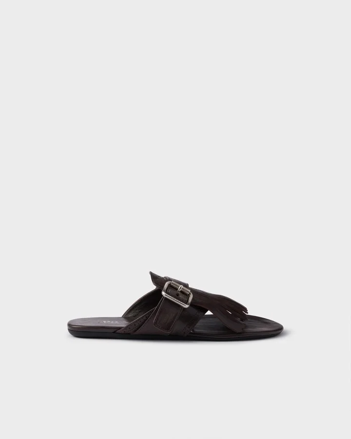 Shuffle leather thong sandals - Image 2