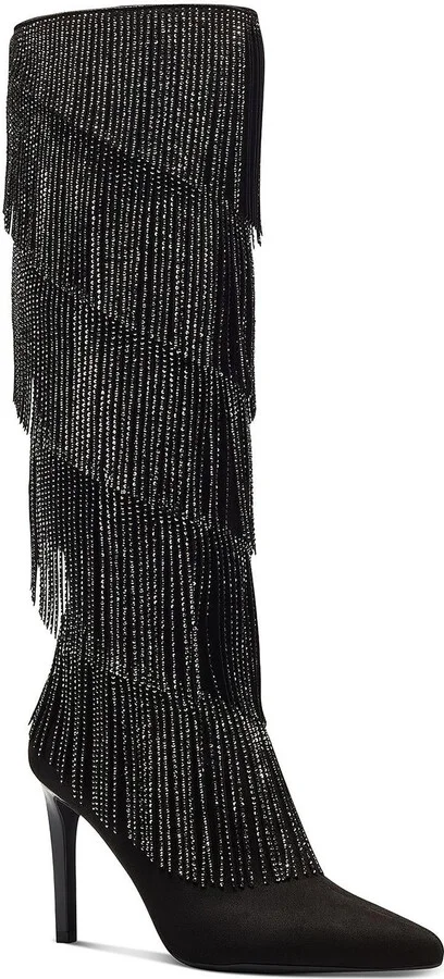 Shyn Womens Faux Suede Tall Knee-High Boots