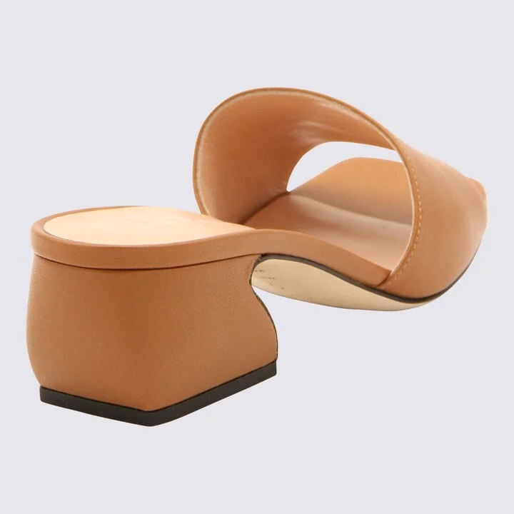 Si Rossi Brown Leather Sandals - Image 2