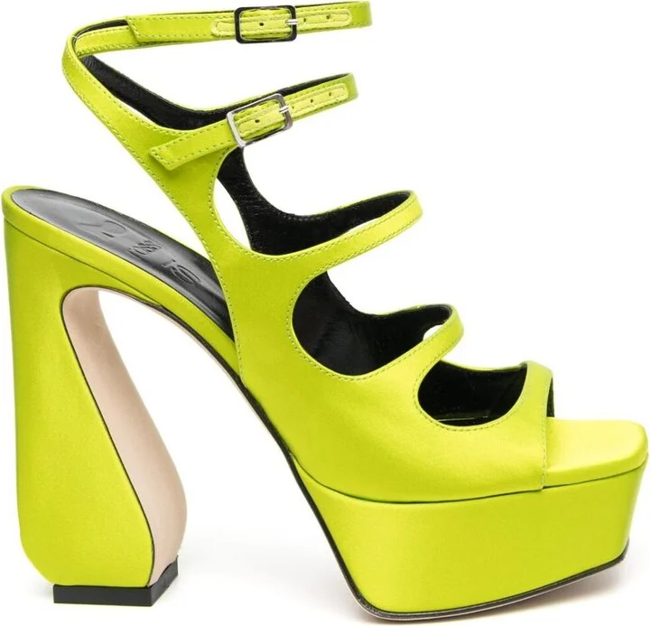 Si Rossi Crepe Satin Heel Sandals