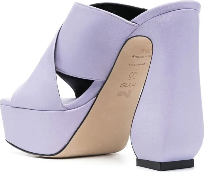 Si Rossi Leather Heel Mules - Image 3