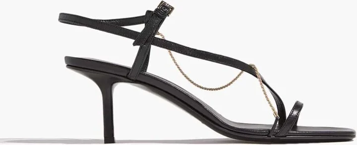 Siam Mid Heel Sandal in Black