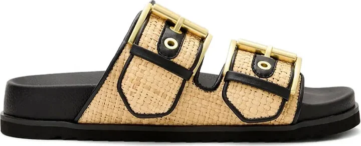 Sian woven buckled sandals
