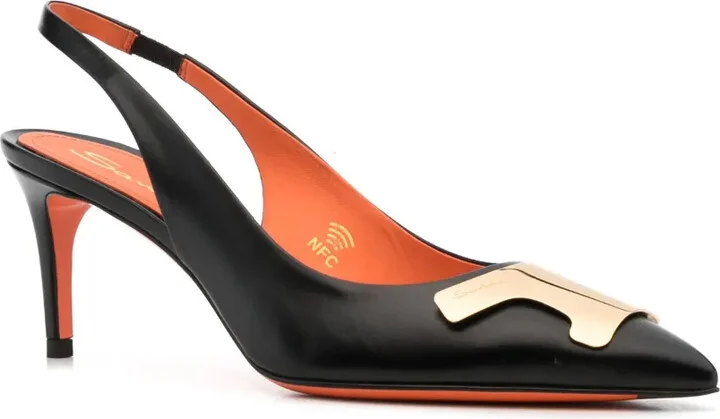 Sibille 80mm leather pumps - Image 2