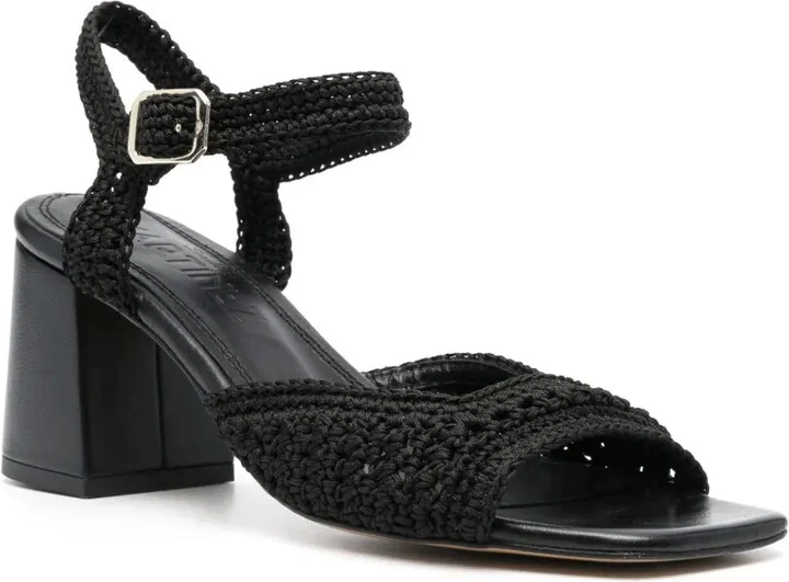Sicilia 75mm woven leather sandals - Image 2