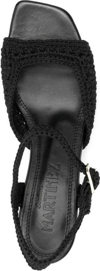 Sicilia 75mm woven leather sandals - Image 4