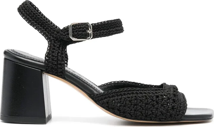 Sicilia 75mm woven leather sandals