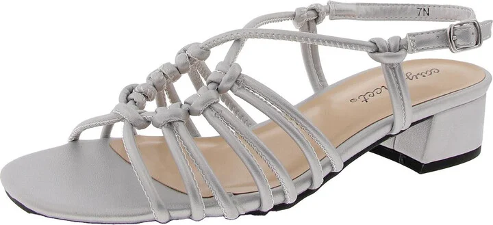 Sicilia Womens Strappy Faux Leather Slingback Sandals