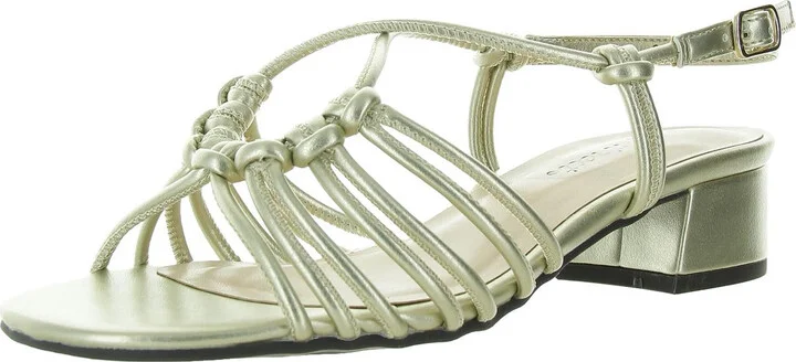 Sicilla Womens Strappy Faux Leather Slingback Sandals