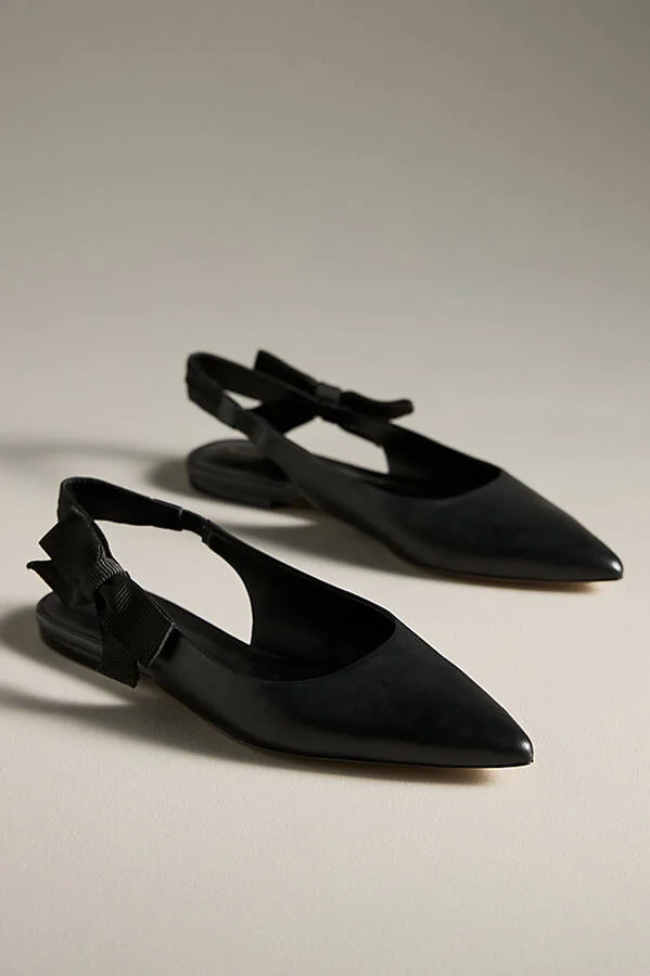 Side-Bow Slingback Flats