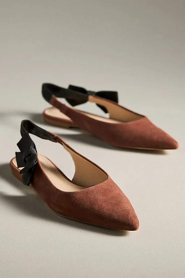Side-Bow Slingback Flats