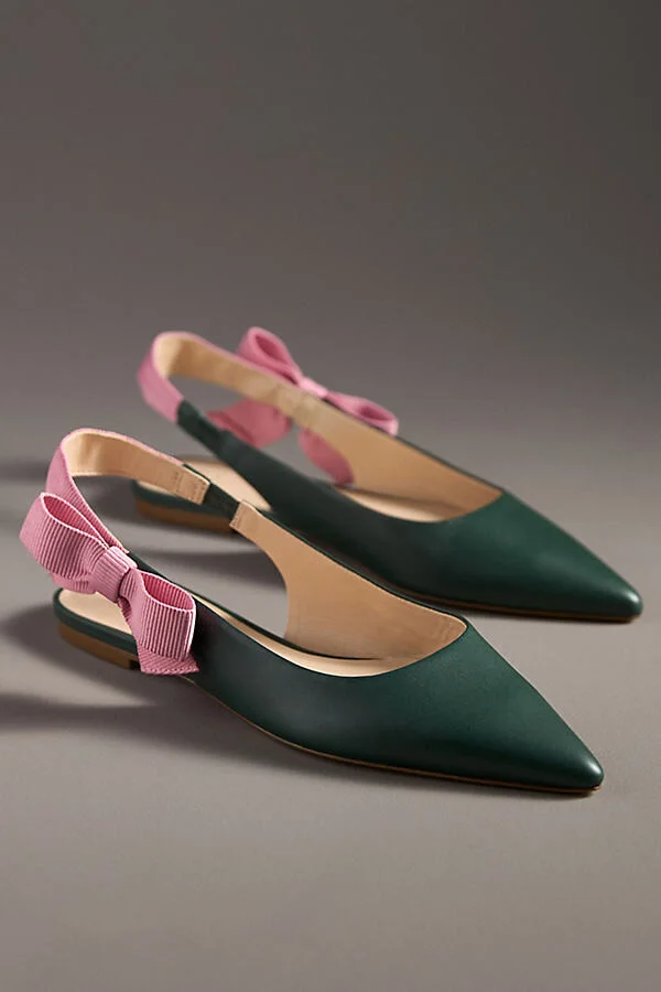 Side-Bow Slingback Flats