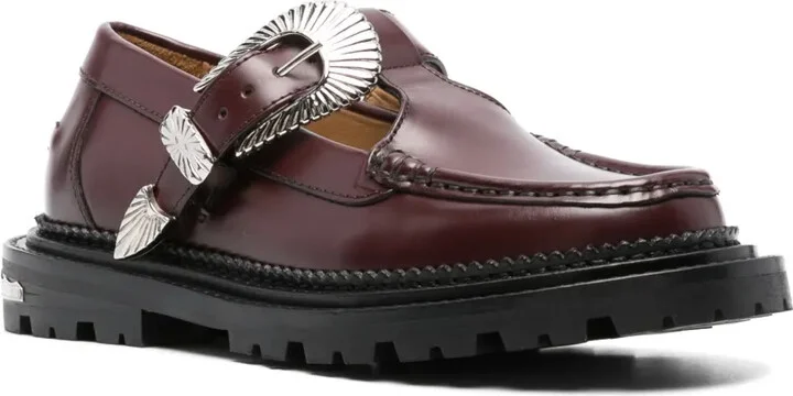 Side-Buckle 40mm Leather Loafers - Image 2
