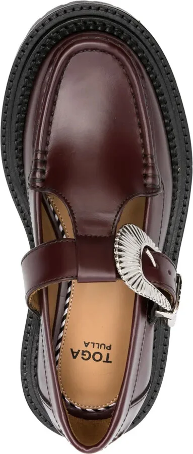 Side-Buckle 40mm Leather Loafers - Image 4