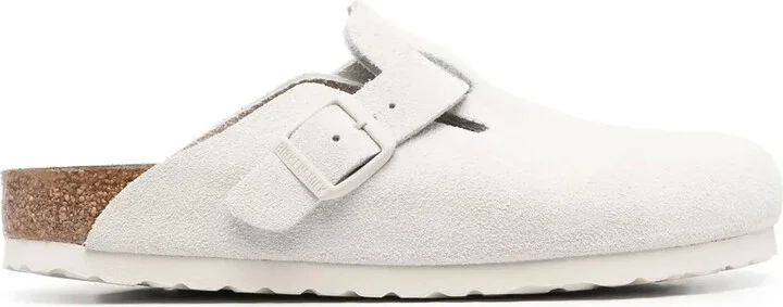 Side Buckle-Detail Slippers