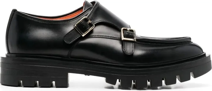 Side Buckle-Fastening Detail Loafers