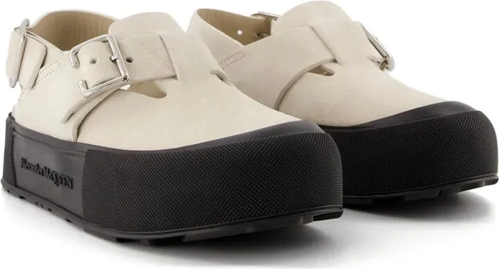 Side Buckle-Fastening Detail Sandals - Image 2