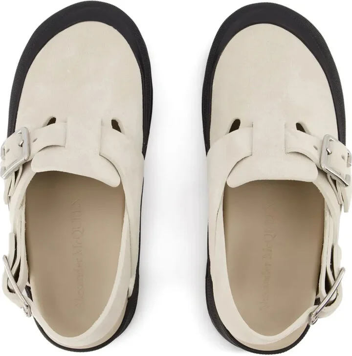 Side Buckle-Fastening Detail Sandals - Image 4