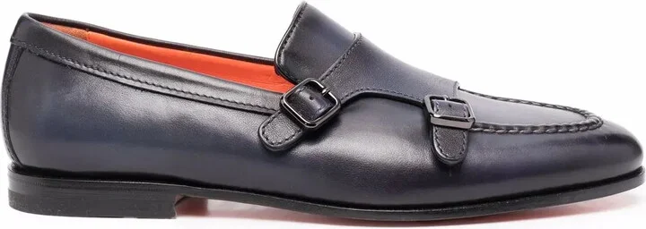Side Buckle-Fastening Monk Shoes