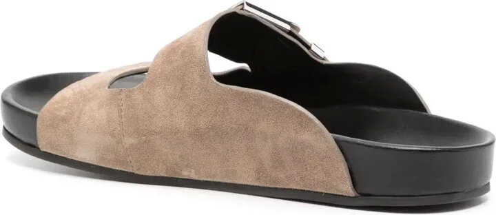 Side-Buckle Leather Sandals - Image 3