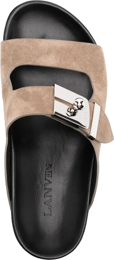 Side-Buckle Leather Sandals - Image 4