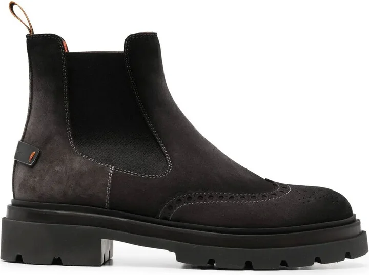 Side Elasticated-Panel Ankle Boots