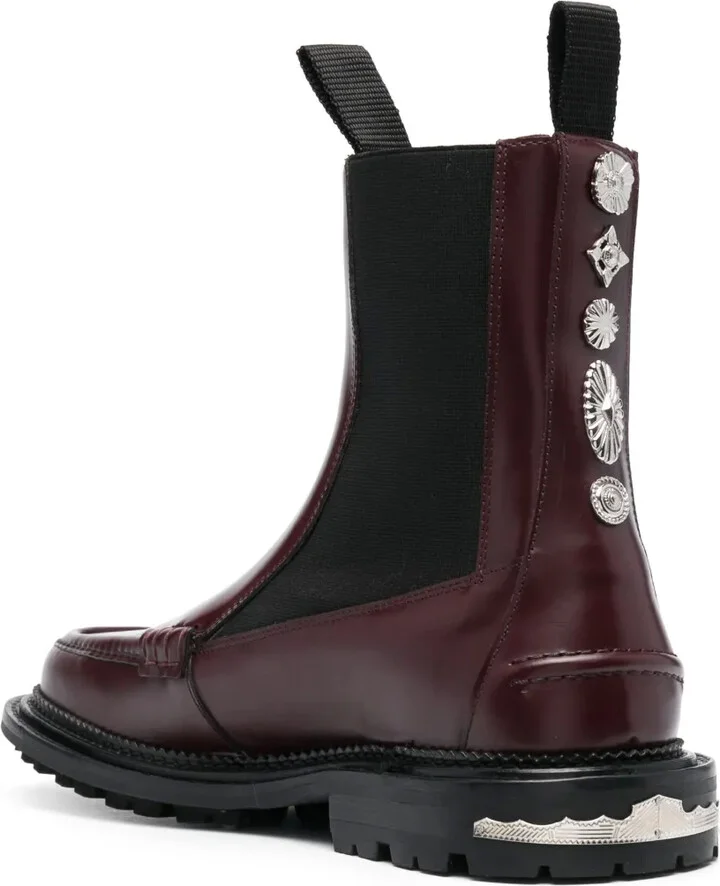 Side Gore ankle leather boots - Image 3