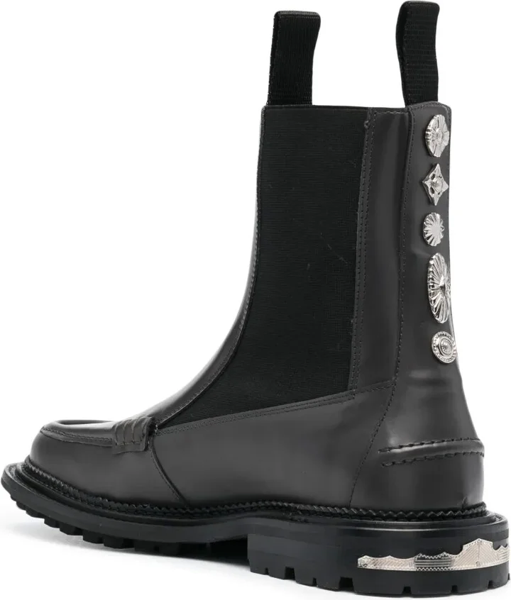 Side Gore ankle leather boots - Image 3
