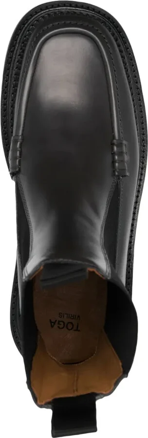Side Gore ankle leather boots - Image 4