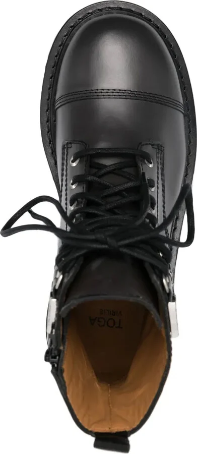 Side Gore leather ankle boots - Image 4