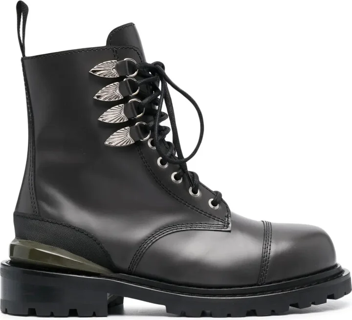 Side Gore leather ankle boots