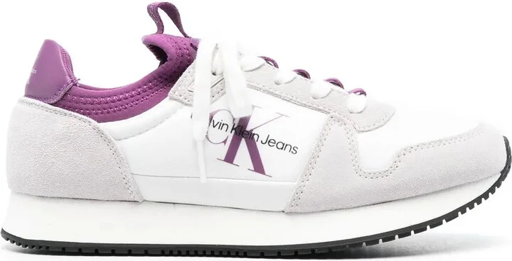 Side Logo-Print Low-Top Sneakers
