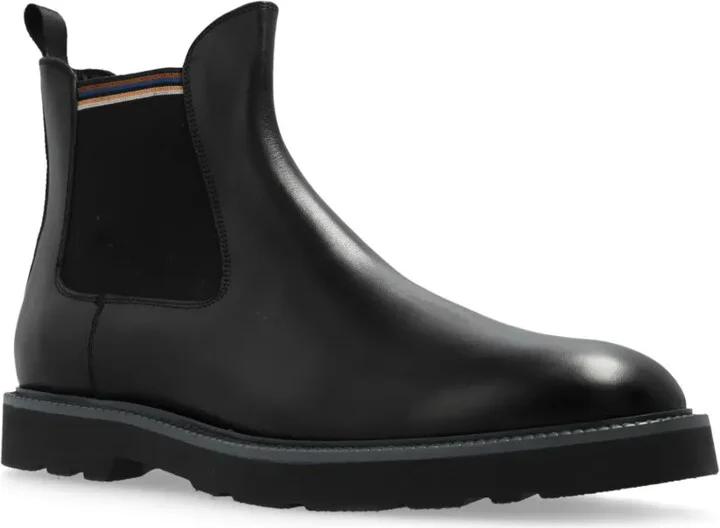 Side-Panel Leather Ankle Boots - Image 2