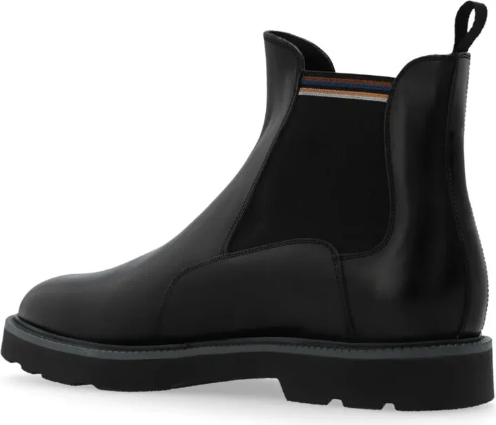 Side-Panel Leather Ankle Boots - Image 3