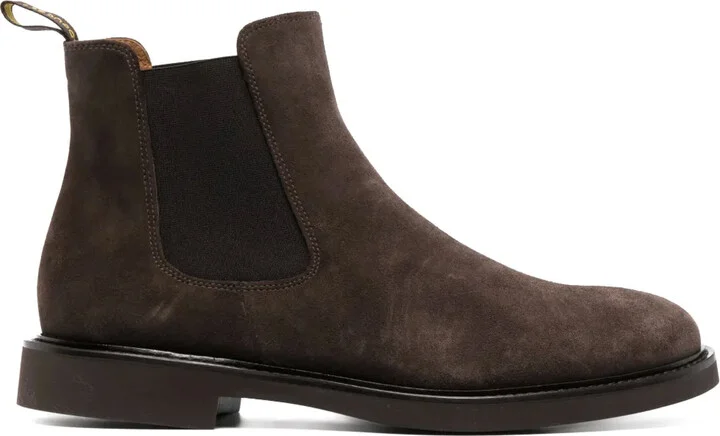 Side-Panel Suede Ankle Boots