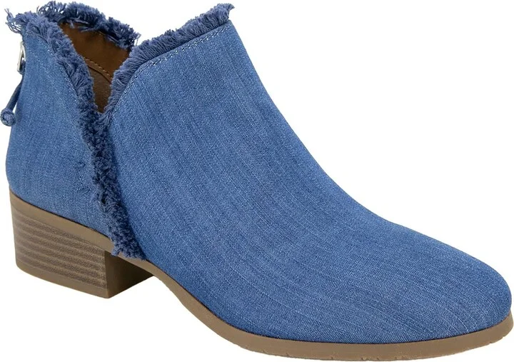 SIDE SKIP Womens Zipper Manmade Ankle Boots