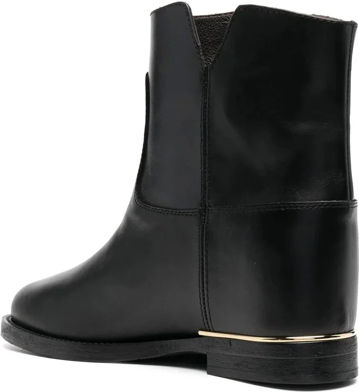 Side Slit-Detail Ankle Boots - Image 3